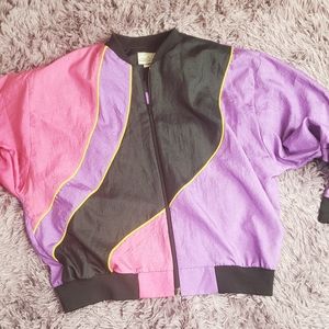 Multi-colored Windsuite Jacket...SHE a 80's Baby